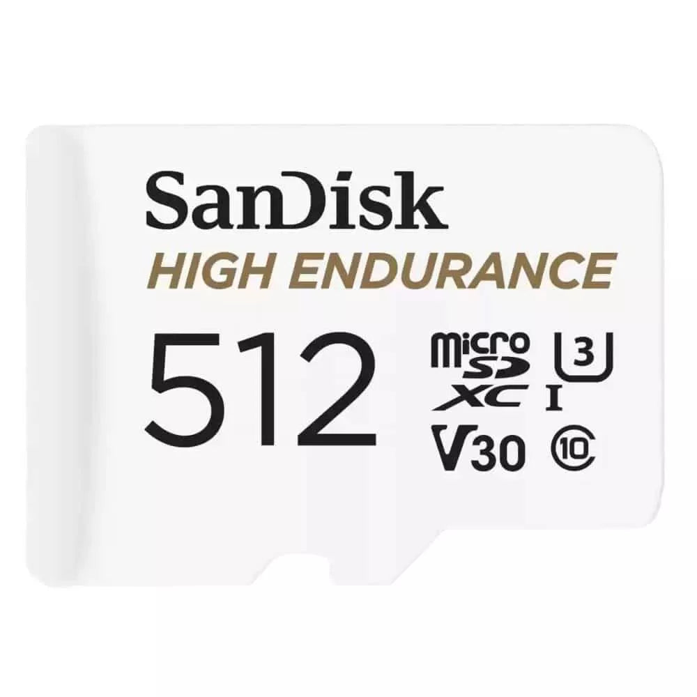 SanDisk High Endurance microSD Card for Dash Cams and CCTV Security Cameras